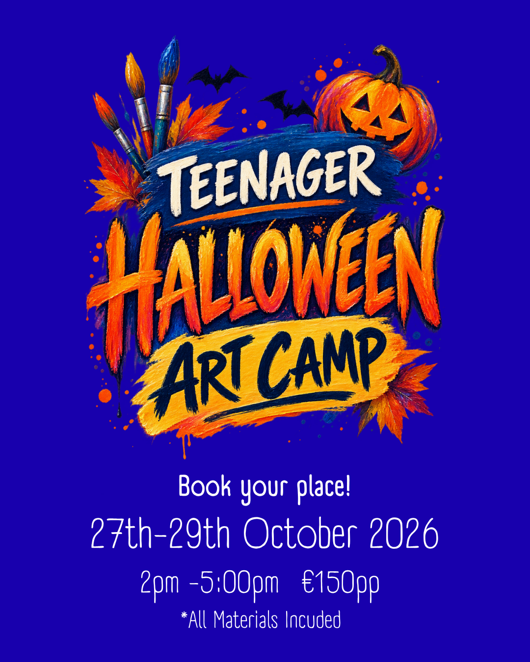 Halloween Teen Art Camp 2026 | Creative Painting & Drawing (Ages 12-18)